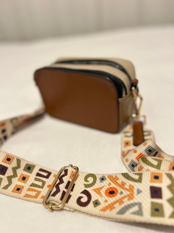 Bohem Tarzı Kahverengi Deri Çapraz Çanta - Görsel 3