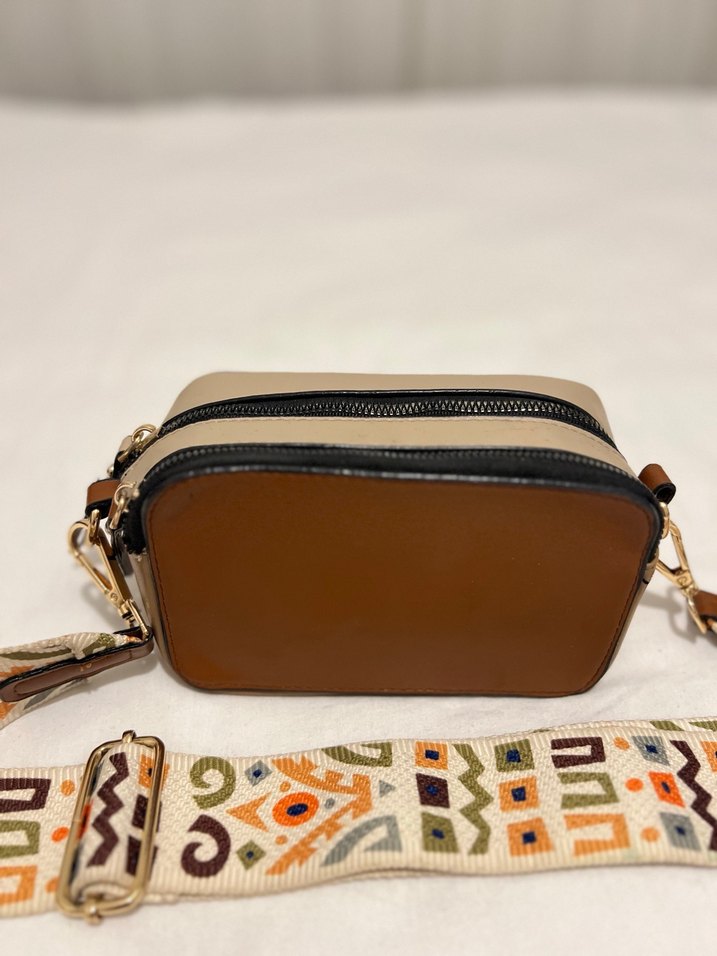 Bohem Tarzı Kahverengi Deri Çapraz Çanta - Görsel 5