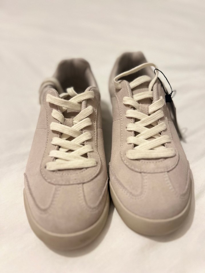 Oysho Orijinal Gri Süet Kadın Spor Ayakkabı - Görsel 3