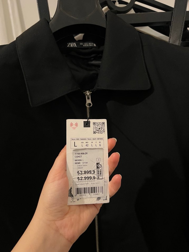 Siyah Fermuarlı Erkek Ceket - Görsel 3