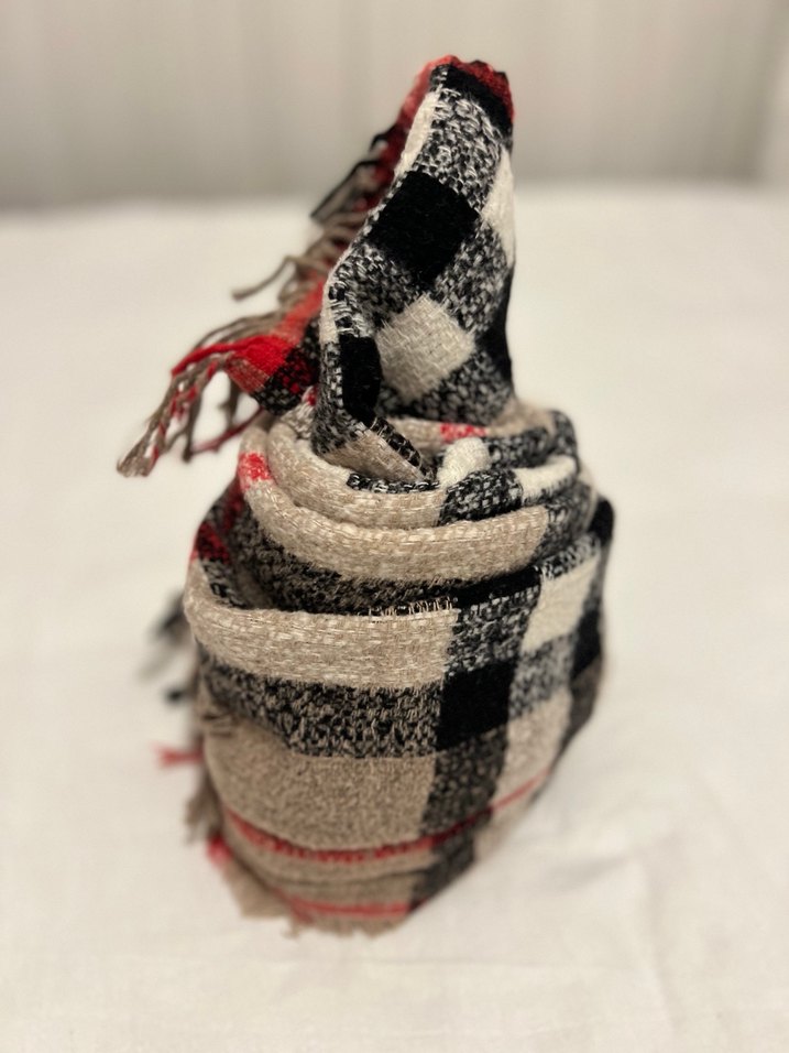 Bohem Tarz Kadın Örgü Yün Şal - Görsel 2