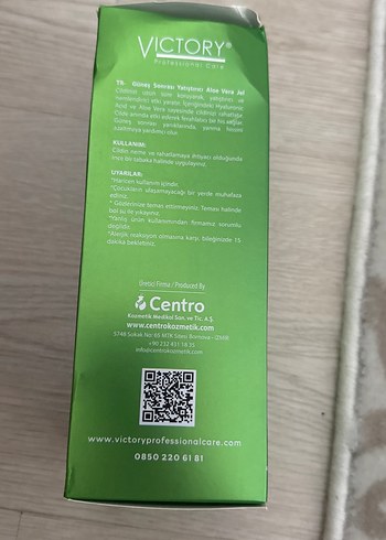 Victory Aloe Vera Jel - Güneş Sonrası Rahatlatıcı - Görsel 4