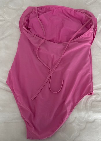 Pembe Fırfırlı Askılı Kadın Mayo - Görsel 2