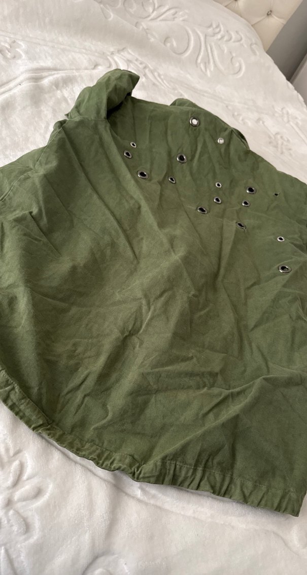 Yeşil Kadın Midi Parka Ceket - Görsel 4