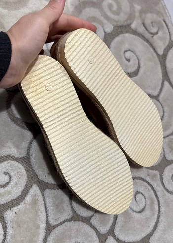 Kahverengi gerçek deri  Süet Kadın ayakkabı günlük - Görsel 3