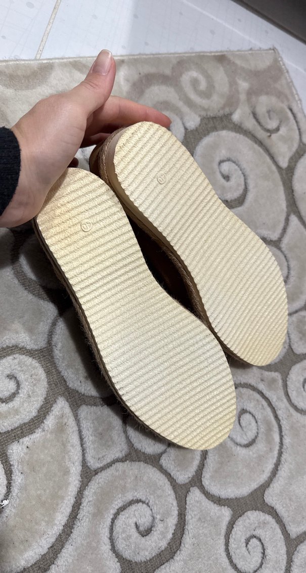 Kahverengi gerçek deri  Süet Kadın ayakkabı günlük - Görsel 3