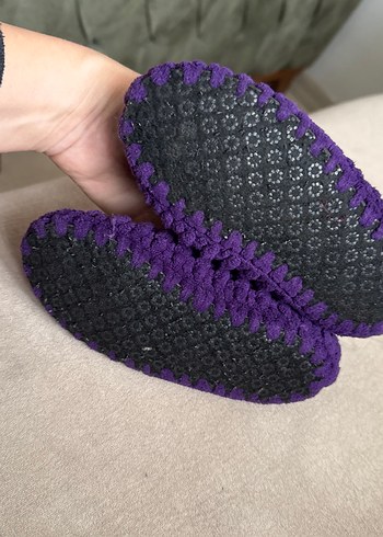 Mor Örgü Kız Çocuk Ev Terliği - Görsel 2