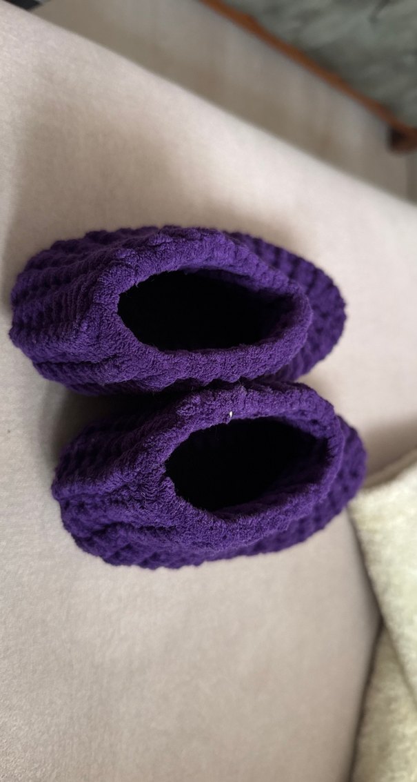 Mor Örgü Kız Çocuk Ev Terliği - Görsel 3