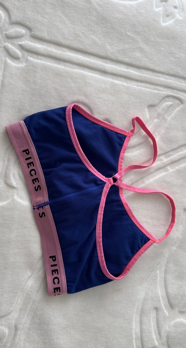 Pastel Mavi Spor Sütyeni - Pieces - Görsel 2