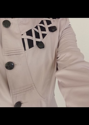 Bej Uzun Kadın Pardösü - Görsel 6