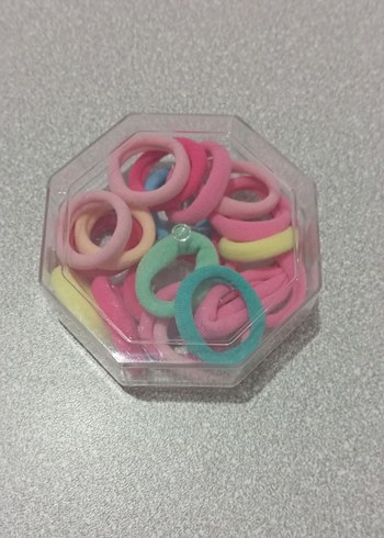 Renkli Lastikli Saç Tokaları - Görsel 2