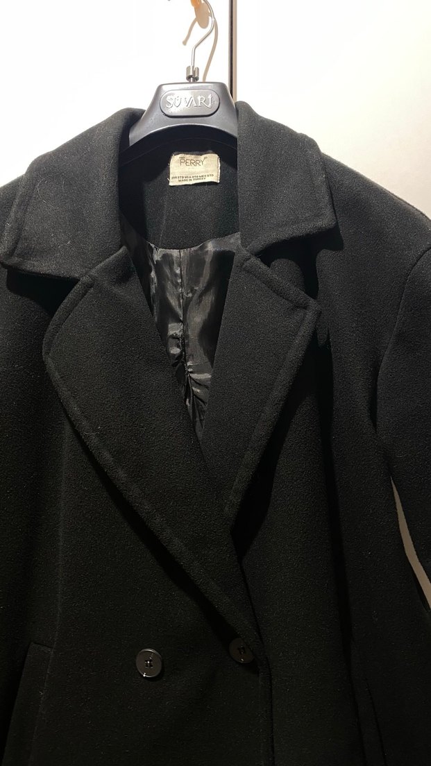 Siyah Uzun Klasik Kaban - Görsel 4