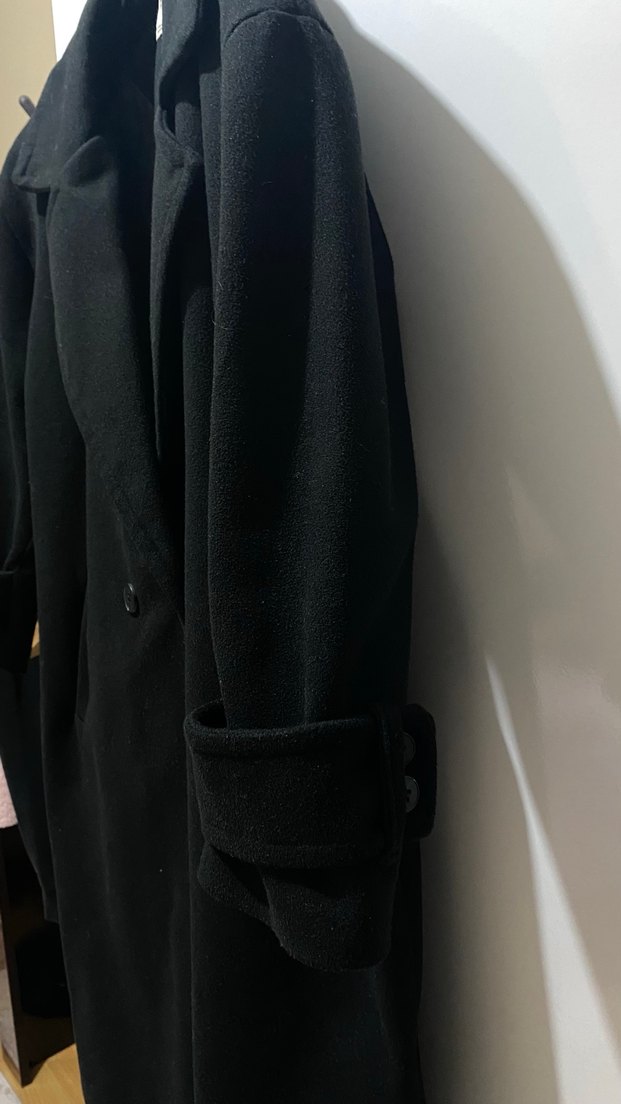 Siyah Uzun Klasik Kaban - Görsel 3