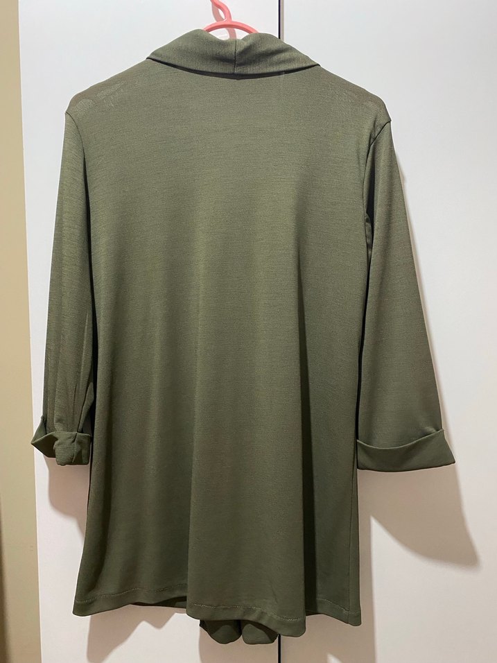 Kadın Haki Midi Ceket - Görsel 5