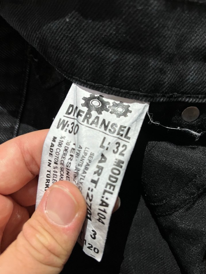 Erkek Siyah Regular Fit Denim Pantolon - Görsel 3