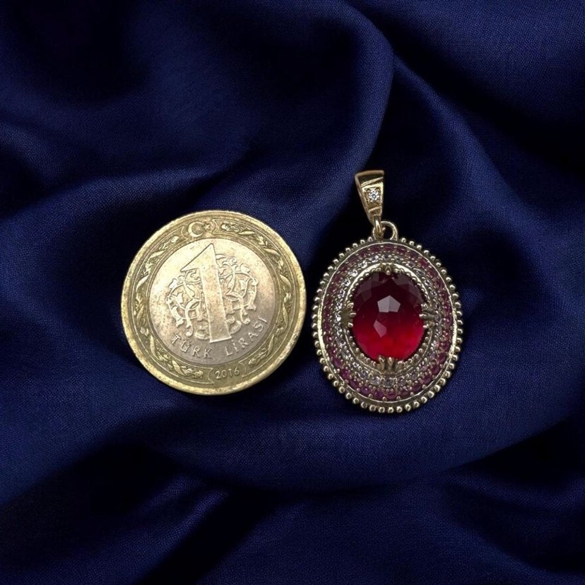 Yüksek İşçilikli Otantik Gümüş Kafes Kolye Ucu - Görsel 3