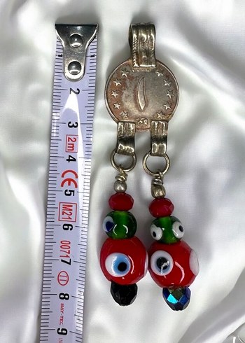 El Yapımı Nazar Boncuklu Antika Bohem Kadın Charm - Görsel 2