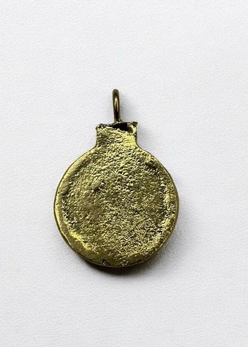 Pirinç Üzeri Altın Kaplama Spiral Desen Kolye Ucu - Görsel 2