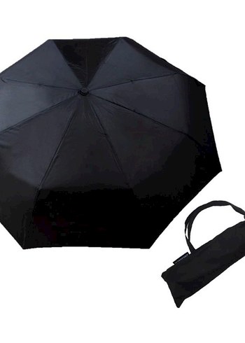 Sade Siyah Katlanabilir Kadın Şemsiye - Görsel 3
