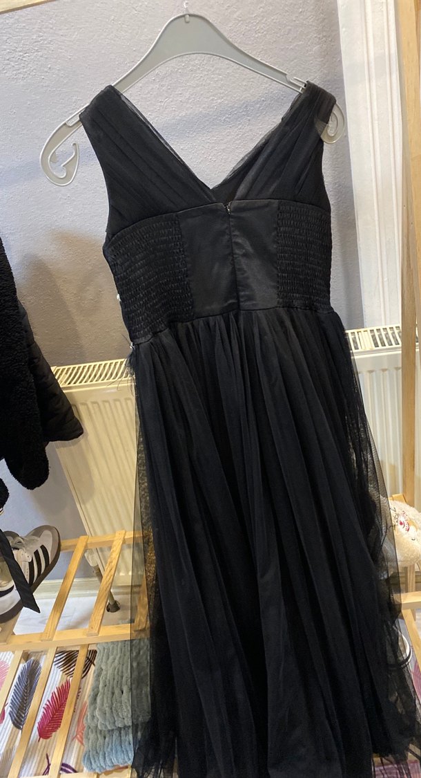 Siyah şık uzun elbise - Görsel 5