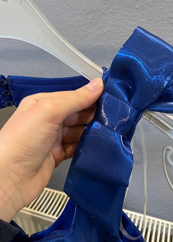 Parlak Mavi Midi Abiye Elbise - Görsel 7