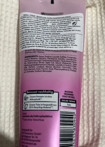 Isana Keratin & Onarım Şampuanı - Görsel 5