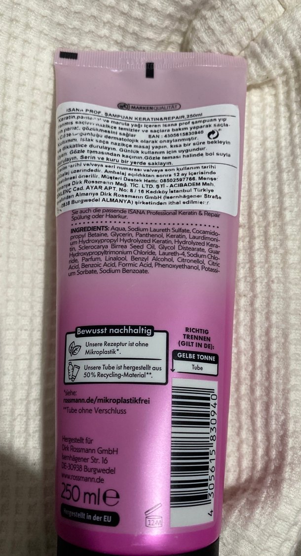 Isana Keratin & Onarım Şampuanı - Görsel 5