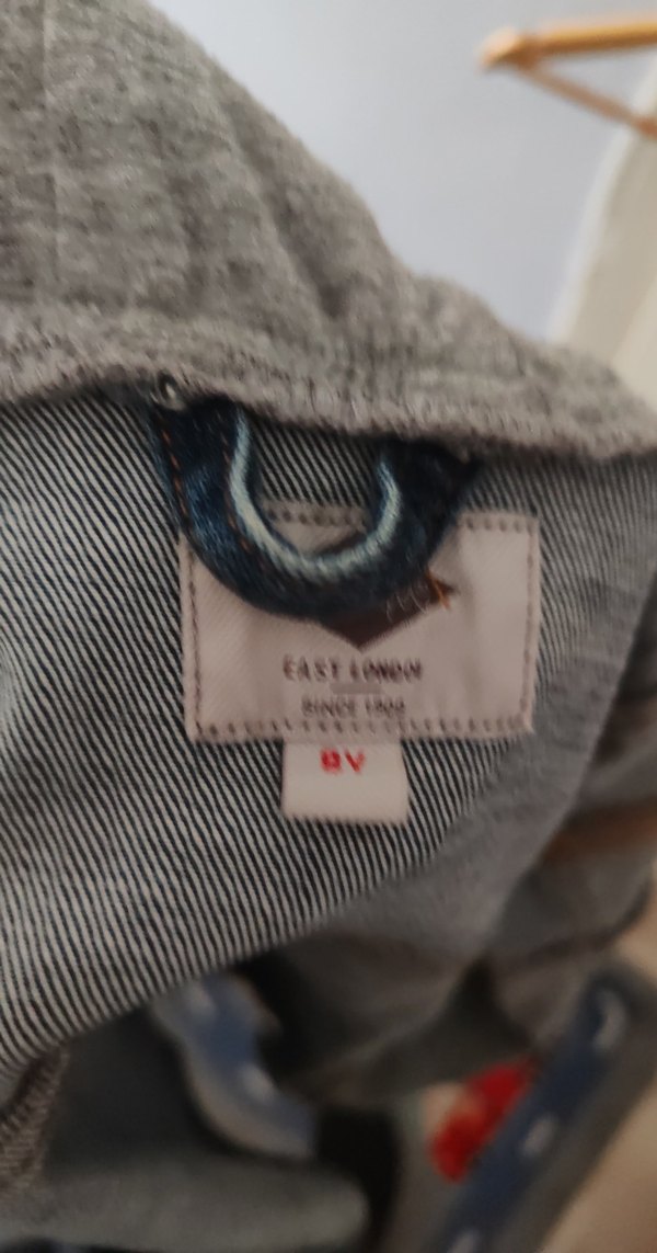 Gri Kapüşonlu Çocuk Kot Ceketi - Görsel 3