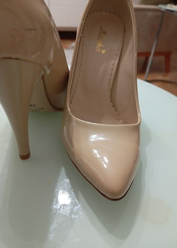 Bej Stiletto Topuklu Kadın Ayakkabı - Görsel 2