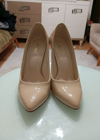 Bej Stiletto Topuklu Kadın Ayakkabı - Görsel 6