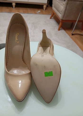 Bej Stiletto Topuklu Kadın Ayakkabı - Görsel 3