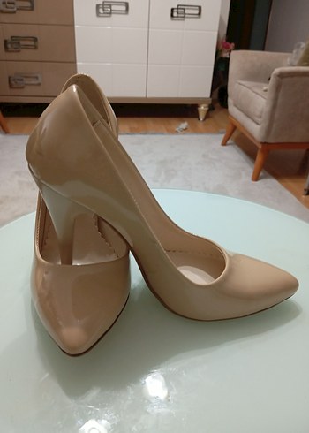 Bej Stiletto Topuklu Kadın Ayakkabı - Görsel 5