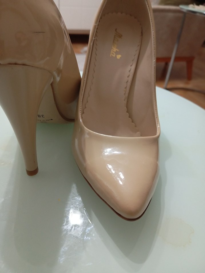 Bej Stiletto Topuklu Kadın Ayakkabı - Görsel 2