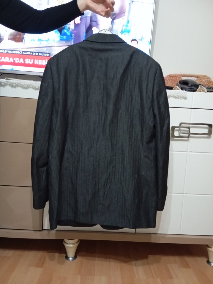 Network Düğmeli Siyah Erkek Takım Ceketi - Görsel 3