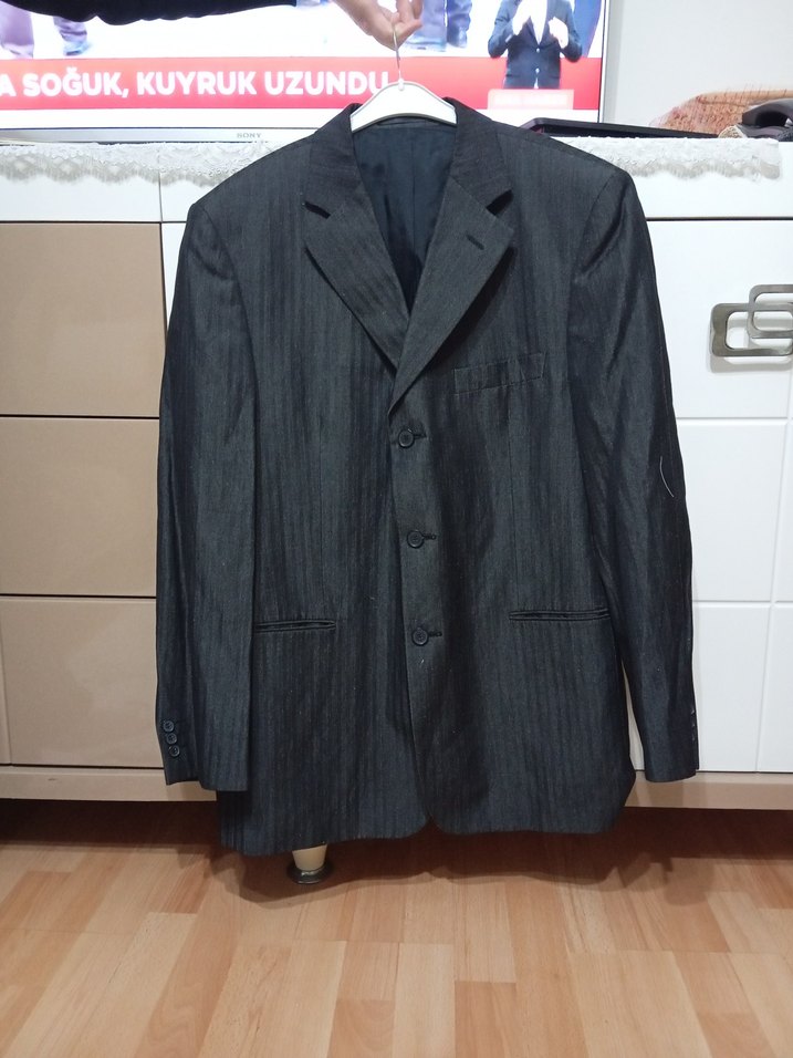 Network Düğmeli Siyah Erkek Takım Ceketi - Görsel 2