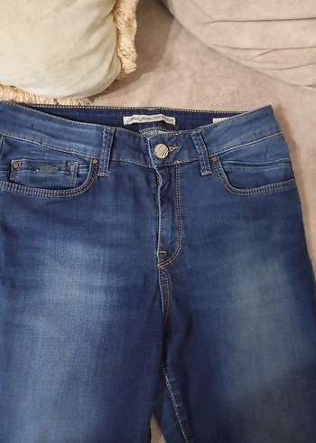 Kadın Mavi Baskılı Denim Kot Pantolon - Görsel 6