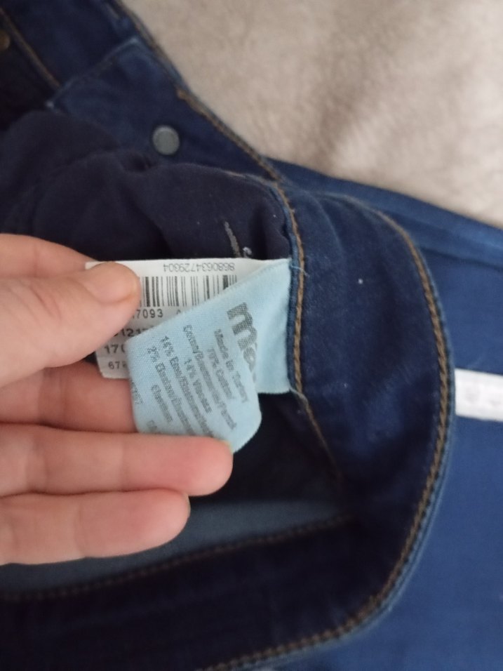 Kadın Mavi Baskılı Denim Kot Pantolon - Görsel 3