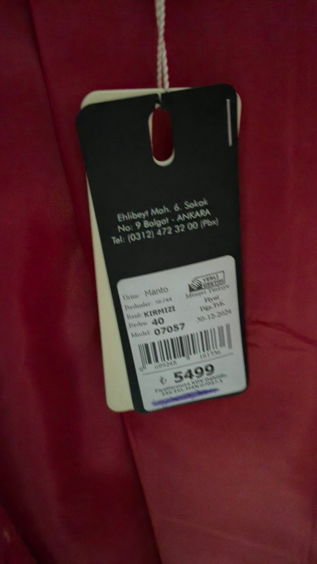 Kırmızı Çift Düğmeli Kısa Kaban - Görsel 4