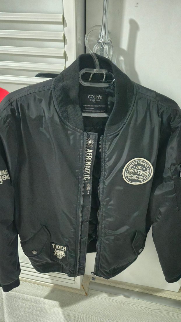 Siyah erkek Biker Deri Ceket - Görsel 2