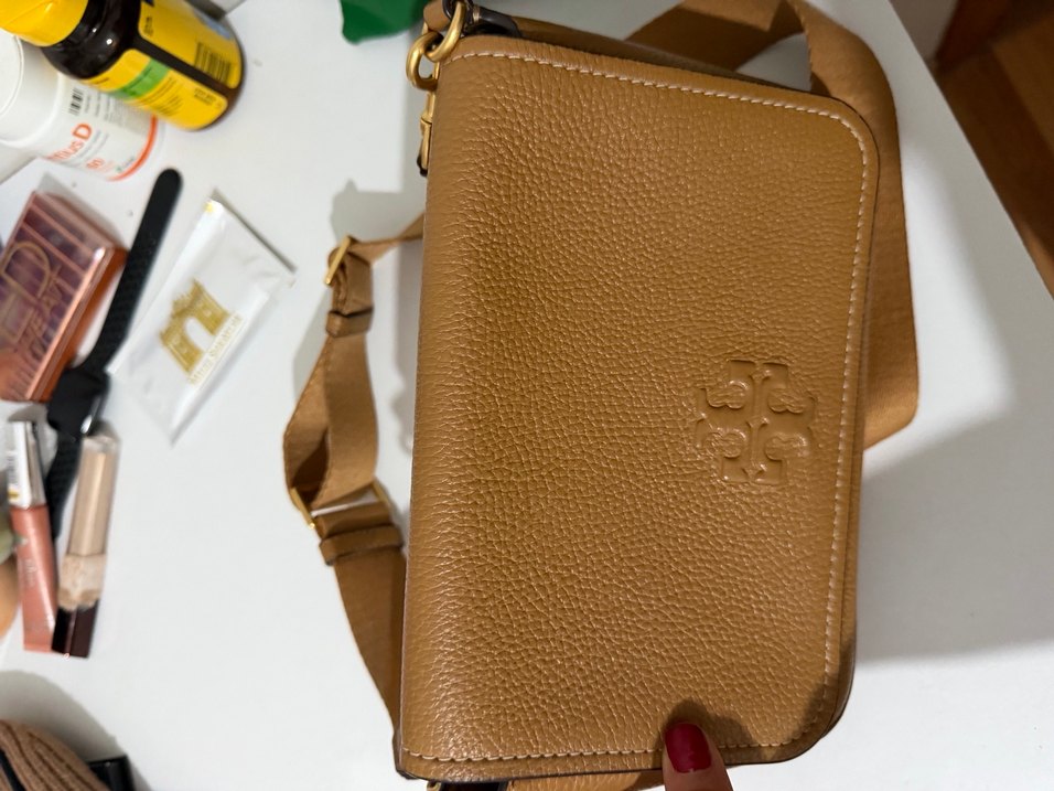 Bej Deri Kadın Omuz Çantası Tory burch - Görsel 3