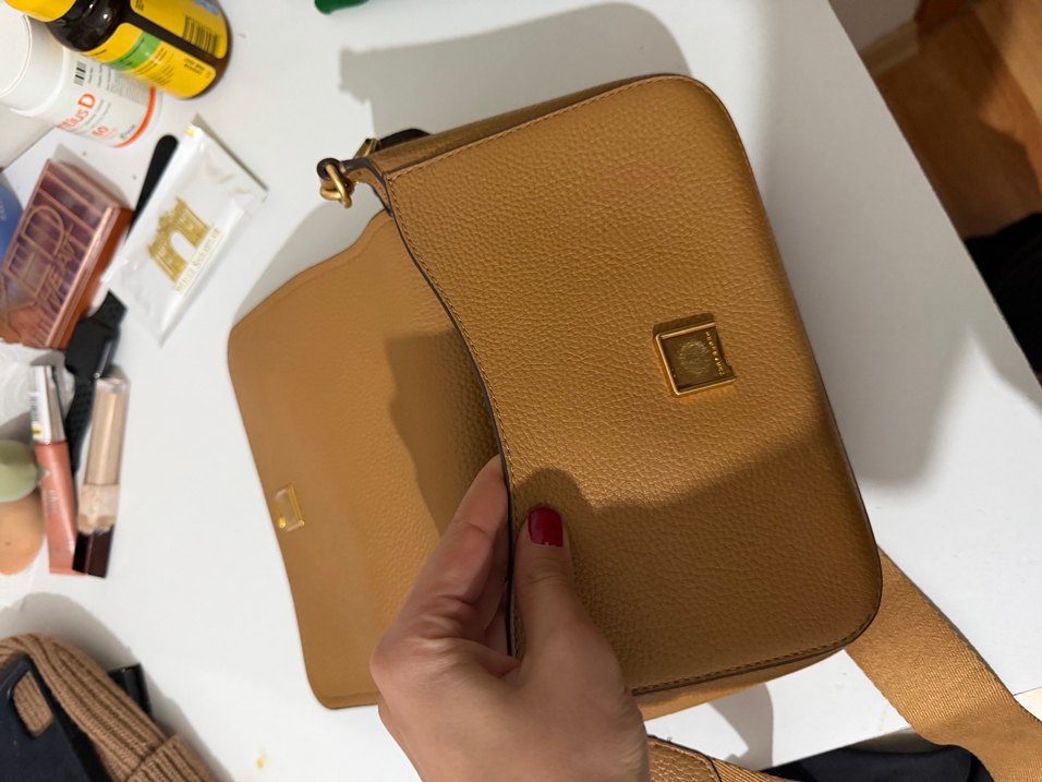 Bej Deri Kadın Omuz Çantası Tory burch - Görsel 2