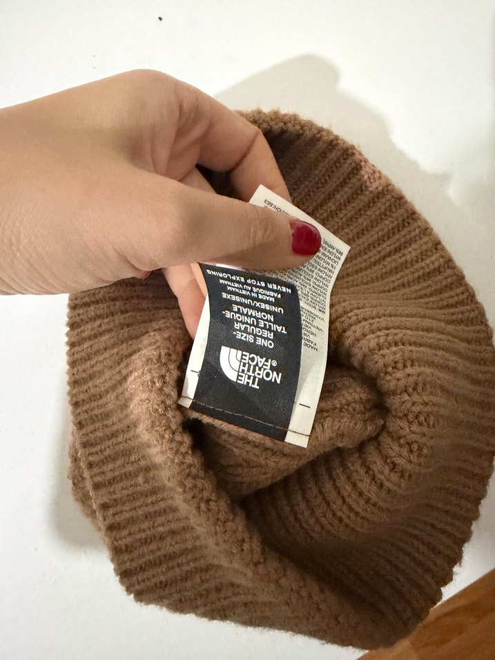 The North Face Bej Örgü Kadın Bere - Görsel 3