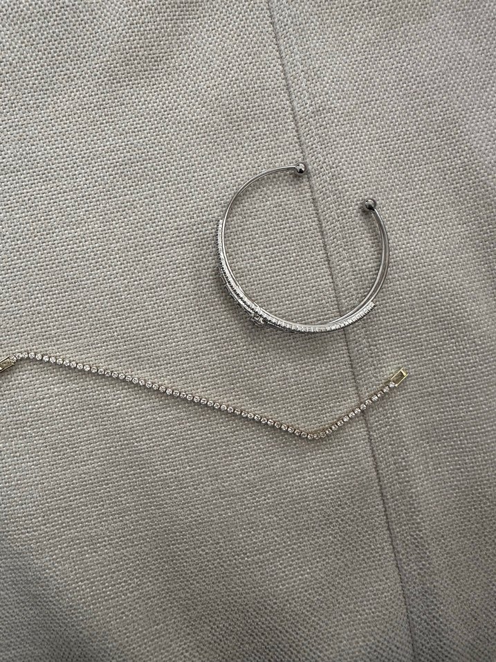 Su yolu bileklik ve kalpli kelepçe bileklik - Görsel 2