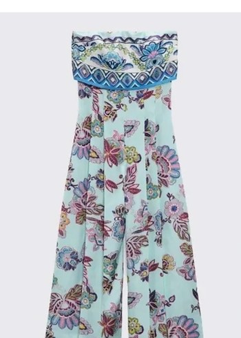 Turkuaz Desenli Tulum - Görsel 2