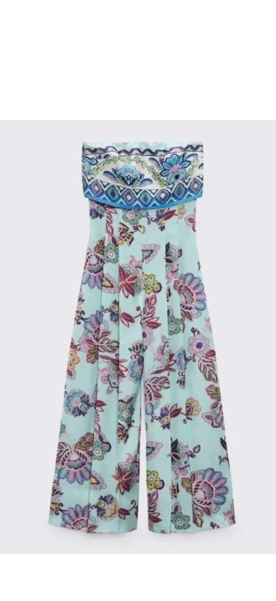 Turkuaz Desenli Tulum - Görsel 2