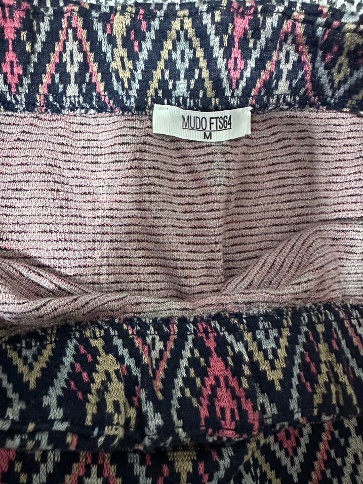 Bohem Çok Renkli Örgü Etek - Görsel 2