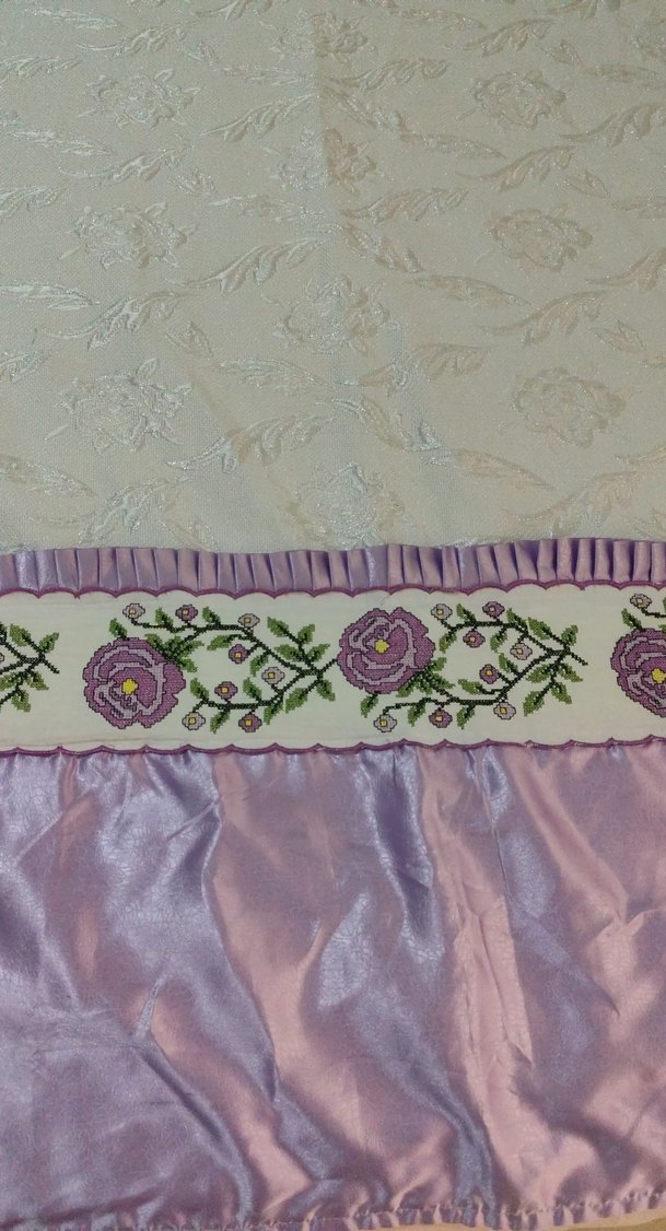 Lila Nakışlı Pastel Yatak Örtüsü - Görsel 4