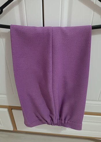 Mor Kadın Düğmeli Blazer takım - Görsel 3