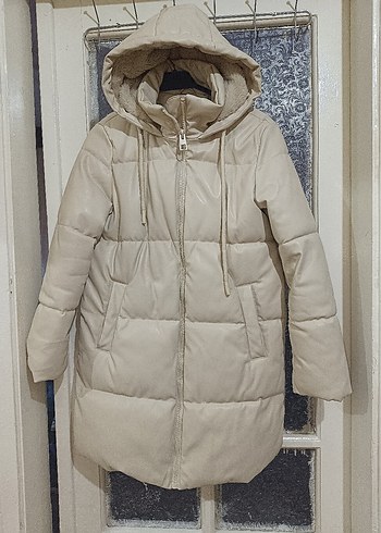 Bej Kadın Kışlık Mont - Görsel 2