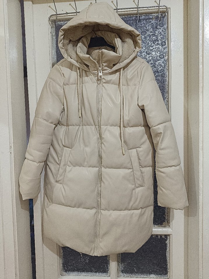 Bej Kadın Kışlık Mont - Görsel 2